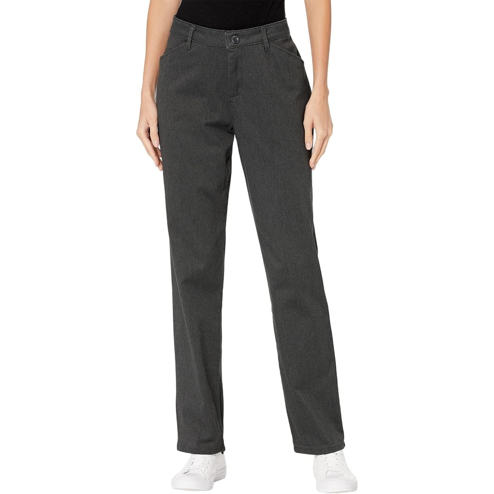 image:imageLee Womens Petite Relaxed Fit All Day Straight Leg PantCharcoal Heather