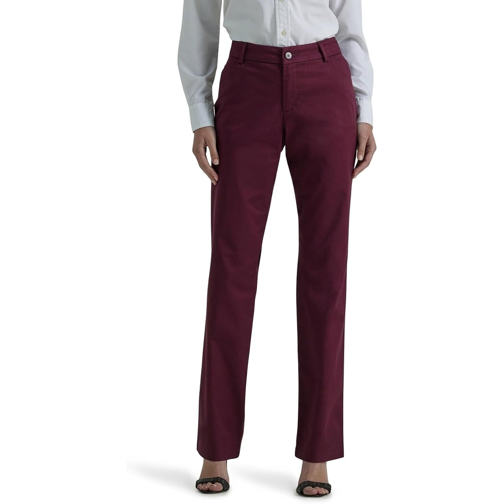 image:imageLee Womens Petite Wrinkle Free Relaxed Fit Straight Leg PantRodeo