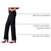 Lee Women’s Petite Wrinkle Free Relaxed Fit Straight Leg Pant(Black)