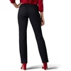 Lee Women’s Petite Wrinkle Free Relaxed Fit Straight Leg Pant(Black)