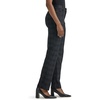 Lee Women’s Petite Wrinkle Free Relaxed Fit Straight Leg Pant(Black/Charcoal Plaid)