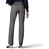 Lee Women’s Petite Wrinkle Free Relaxed Fit Straight Leg Pant(Black/White Rockhill Plaid)